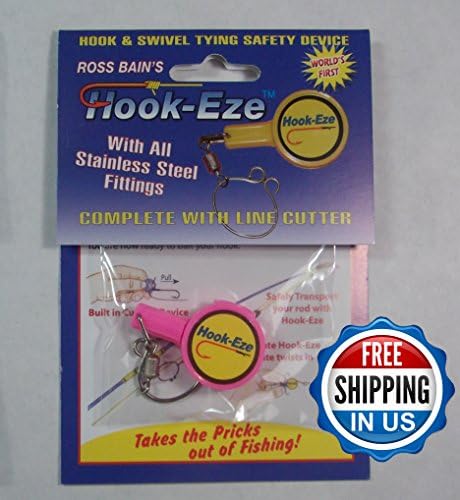 Hook-Eze PINK, Fishing Hook Cover & Safety Tieing Device