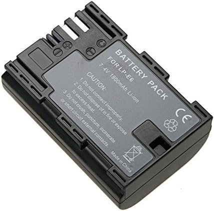 eHometown 2 Packs Fully Decoded LP-E6 Battery Pack For Canon EOS 5D MARK II III 6D 7D 70D 60D