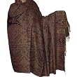 Large Shawl Wool Jacquard Design Yoga Accessory 106 x 55 inches