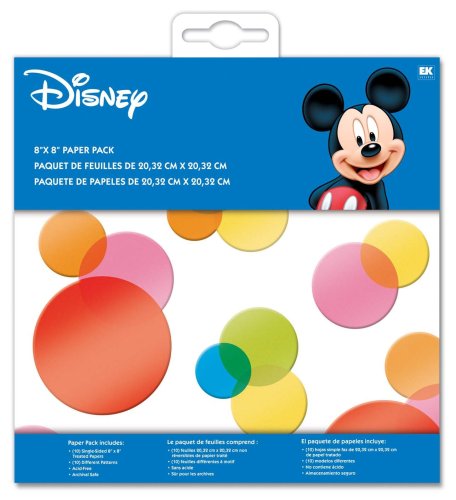 Ek Success Disney DMPP1 8-by-8 Mickey Paper Pack 