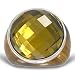 Sterling Silver 18 Carat Whisky Quartz on Carved Tiger-Eye Ring, Size 7