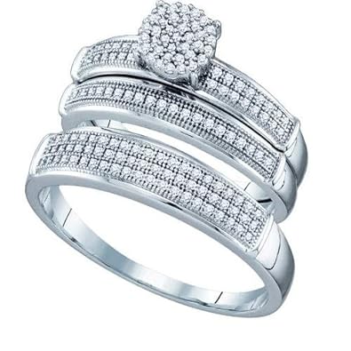 Cheap Girls Jewelry 0.40CT DIAMOND MICRO PAVE TRIO SET For Sale