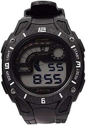 1PC Mingrui Black Digital Alarm Date Mens Military Sport Quartz Wrist Watch