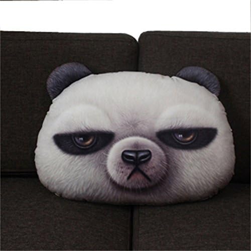 M.Y.Z Decorative Throw Pillow 3D Effect Big Animal Face,Throw Pillow Car Cushion Nap pillow seat cushion With Creative, Short plush, For Car, Sofa, Chair Back, Home Decoration.