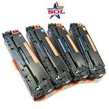 4 Pack Non-OEM Toner Cartridges for HP Color LaserJet CP1215 CP1515n CP1518ni CM1312nfi CM1312 MFP CB540A CB541A CB542A CB543A ~ Unknown