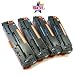 4 Pack Non-OEM Toner Cartridges for HP Color LaserJet CP1215 CP1515n CP1518ni CM1312nfi CM1312 MFP CB540A CB541A CB542A CB543A