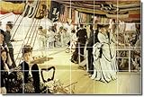 IMAGE OF James Tissot People Ceramic Tile Mural 14 | 17x25.5 using (24) 4.25x4.25 tiles