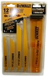 DEWALT DW4892 12 Piece Reciprocating Saw Blade Set With Case