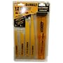 DEWALT DW4892 Reciprocating Saw Blade Set with Case, 12-Piece