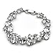 USABride Cubic Zirconia Cluster Bracelet, Special Occasion CZ Jewelry 1276
