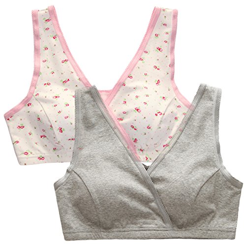Mirity Womens Maternity Seamless Wrap Nursing Sleep Bra for Breastfeeding