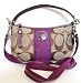 Coach Signature Stripe Demi Bag / Crossbody Bag Handbag Style 15111 Purple