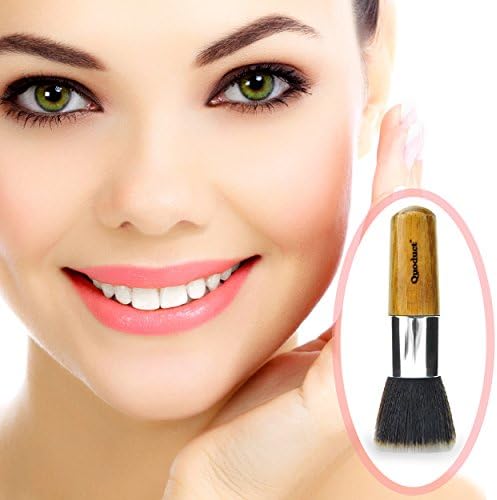 Kabuki Makeup Brush - Bamboo Makeup Applicator Tool for Women's Face, Powder, Foundation, Primer, Concealer, Bronzer, and Cheek Blushes - Highlight Your Beauty - Satisfaction Guaranteed