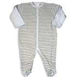Mish Mish - Newborn Baby Boys Long Striped Sleeved Coverall, Blue, Grey