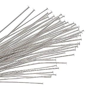 Silver-Plated-Head-Pins-1-5-Inches-22-Gauge-X50-