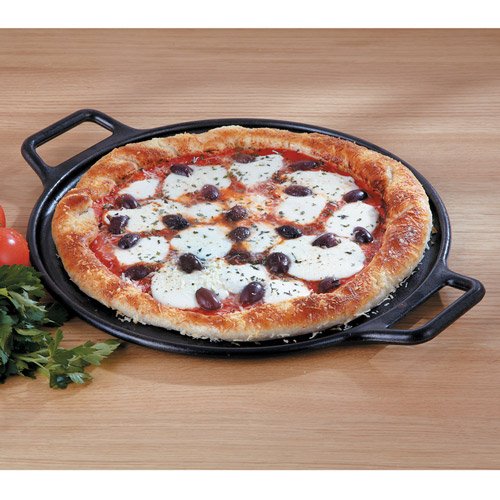 Griddle Pans Lodge ProLogic P14P3 Cast Iron Pizza Pan, Black, 14inch