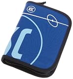 Karlsruher SC Federmäppchen aus Nylon KSC Logo, 19,9 x 13,9 x 3,6, blau-weiss