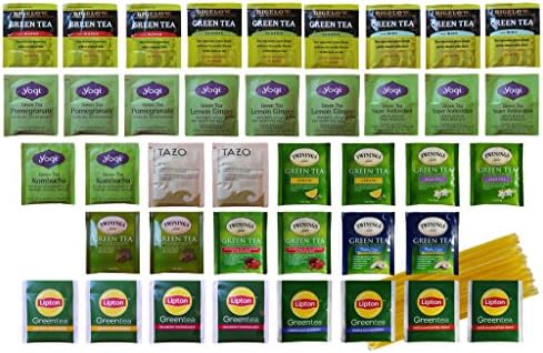 Plenty 4 You Tea Bag Variety Set 40 Count with Honey Sticks Green Tea Assortment