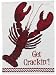 Get Crackin'! Red Lobster Dishtowel Hand Towel w/ Ric Rac Trim