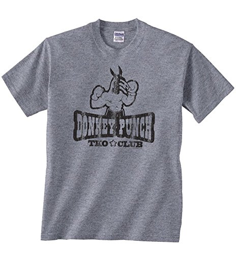 DirtyRagz Men's Donkey Punch T-Shirt L Grey