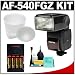 Pentax AF-540FGZ Flash + Gary Fong Lightsphere II Cloud Diffuser + 4 Batteries & Charger for Pentax K10D, K20D, K100D, K110D, K200D & K2000 Digital SLR Cameras