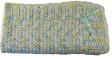Handmade Baby Blanket in Acqua-green Confetti (100% Hand-crocheted)
