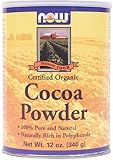 NOW Foods Organic Cocoa Powder Pure,  12 Ounce Can (Pack of 4)