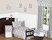 Gray and White Trellis Collection Gray Window Treatment Panels - Set of 2