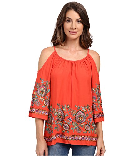 [カレンケーン] Karen Kane レディース Riviera Embroidered Cold Shoulder Top トップス [並行輸入品]