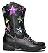 Girls' Metallic Star Western Cowboy Ryder Boots - Vegan Leather - Available In Toddler & Kids Sizes - Top Quality Kids Cowgirl Boots