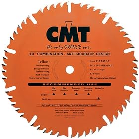 CMT 216.050.10 10 x 50 Tooth, .094 Kerf, 5 8 Bore Combination Circular Saw Blade by CMT