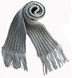 Handmade Scarf in Light Gray Delight (100% Hand-knitted/ Women/Men) Handmade Scarf in Light Gray Delight (100% Hand-knitted/ Women/Men)