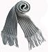 Handmade Long Scarf in Light Gray Delight (100% Hand-knitted/ Women/Men)