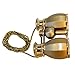 HQRP 4 x 30 Opera Glasses Antique Style Golden with Golden Trim w/Necklace Chain 4X Extra High Magnification w/Crystal Clear Optic (CCO) Plus Coaster