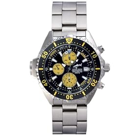 CHRIS BENZ Depthmeter Chronograph 200m Yellowblack MB - Diving Watch by Chris Benz