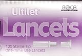 Ultilet 100 Sterile Tip One Time Use Lancets