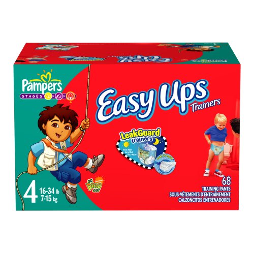 Pampers Easy Ups for Boys (Big Pack), Size 4, 68-Count Package