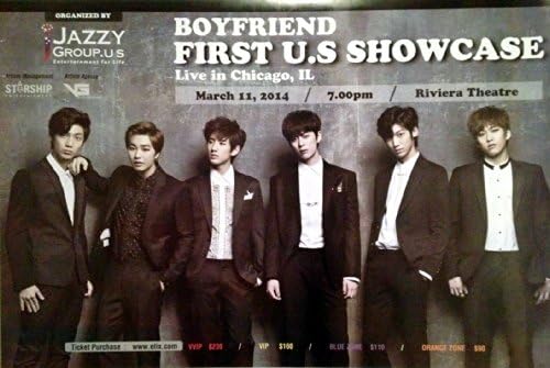 7496-M Boyfriend First U.S. Showcase Korean Boy Band Pop Dance Music Wall Decoration Poster Size 35"x23.5"