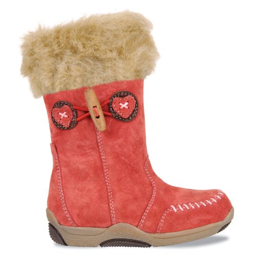 Hush Puppies Macaroon Girls Pink Fur Trimmed Boots 33315