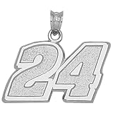 LogoArt Jeff Gordon Sterling Silver Large Number Pendant