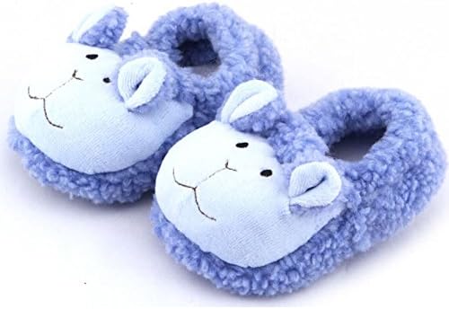 Pumud Newborn Baby Cute Cartoon Anti-slip First Walking Shoes (2.5 M US Toddler, Blue)