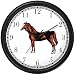 Chestnut with Blaze Stallion or Colt Horse Wall Clock by WatchBuddy Timepieces (White Frame)