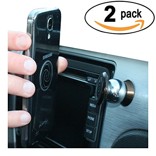 2 PACK - MAGNETIC CELL PHONE DASH MOUNT - BUY ONE GET ONE FREE - Perfect for iPhone, Samsung and More - Also Great As a Cell Phone Windshield Mount, a Cell Phone Desk Mount, a Cell Phone Wall Mount & More - LIFETIME GUARANTEE