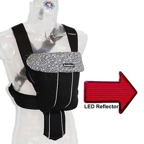 Picture of Cozy Baby Bjorn 026158US Active Infant Carrier Black Grey Bubbles with LED Safety Reflector Light 026158USLED (Baby Carriers)