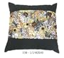 Black,Silver and Gold - Decorative cushion cover or throw pillow in smooth silk from India