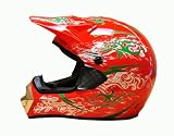 Dot Adult Cloud Red Dirt Bike ATV Motorcross Off-road Helmet (M:22.25-22.75 inches)