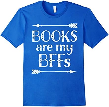 Men's Book Club T-shirt Books Are My BFFs TShirt Small Royal Blue
