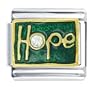 Rhinestone Hope Words & Phrases Italian Charm