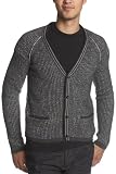 Converse by John Varvatos Men's Long Sleeve Ticking Rib Cardigan