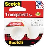 Transparent Glossy Tape In Hand Dispenser, 1/2 X450